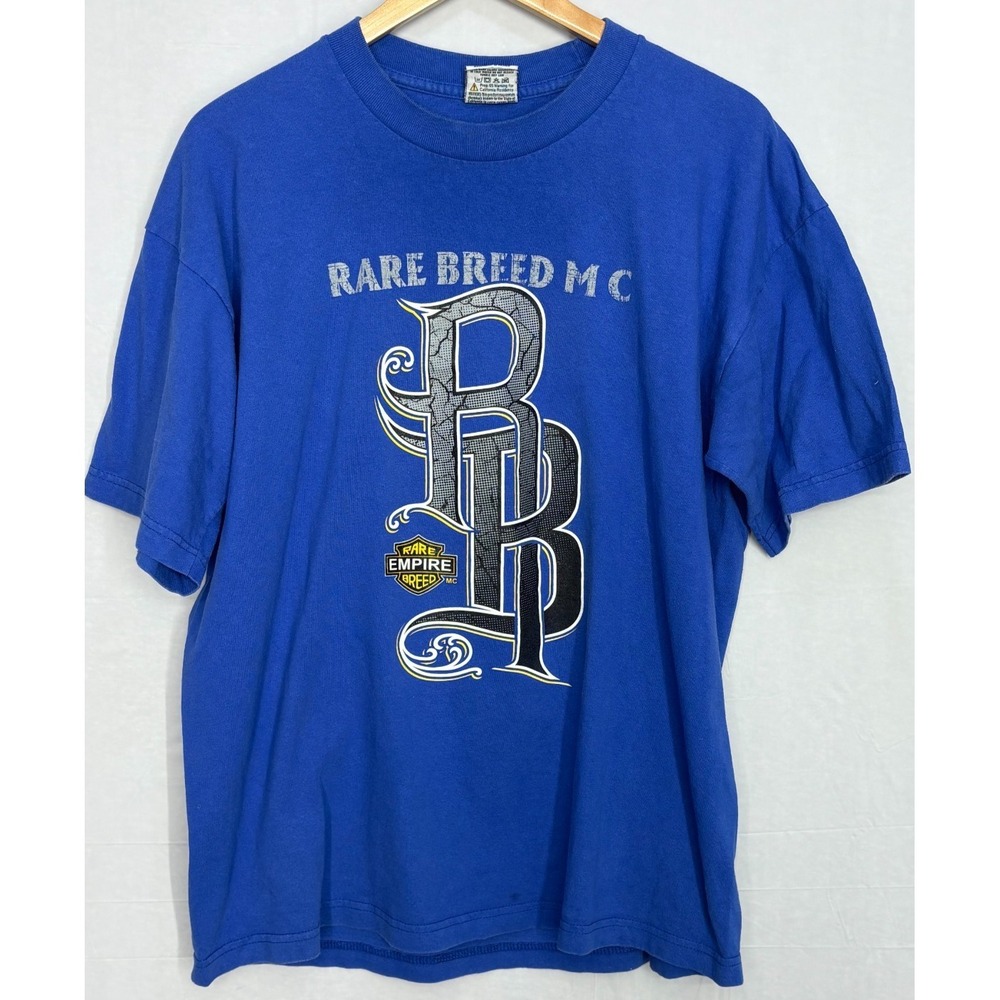 Rare Breed Empire MC Harley-Davidson T-Shirt Mens Blue XL Vintage Pro Athletic